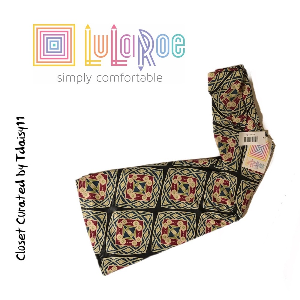LuLaRoe | S Geometric Patterned Azure Skirt